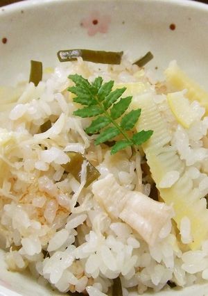 たけのこと帆立貝柱（缶）の炊き込みご飯♪-レシピのメイン写真