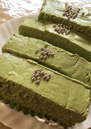 簡単計量 抹茶レアチーズケーキ-レシピのメイン写真