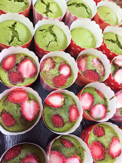 いちごのせ抹茶マフィン-レシピのメイン写真
