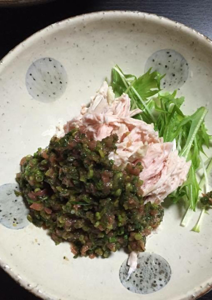 簡単ヘルシー、蒸し鶏の梅だれ-レシピのメイン写真