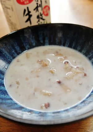 梅ヶ枝餅でつくるミルクぜんざい-レシピのメイン写真
