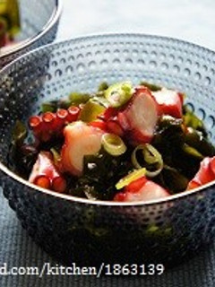 簡単♪タコとわかめの塩ダレ和え-レシピのメイン写真