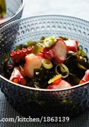 簡単♪タコとわかめの塩ダレ和え-レシピのメイン写真