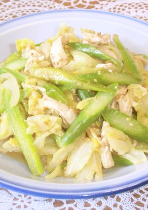 ささみと春野菜の梅胡麻和え-レシピのメイン写真