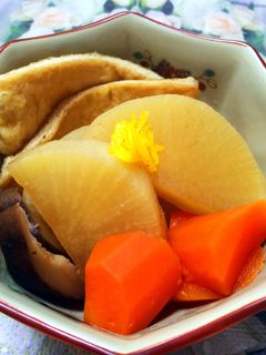 柚子風味♡栄養満点!大根と油揚げの煮物-レシピのメイン写真