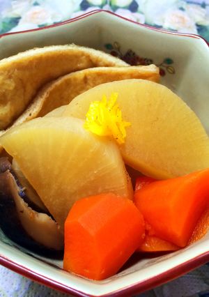 柚子風味♡栄養満点！大根と油揚げの煮物-レシピのメイン写真