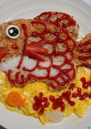 お祝いに～簡単！めでたい(鯛)オムライス-レシピのメイン写真