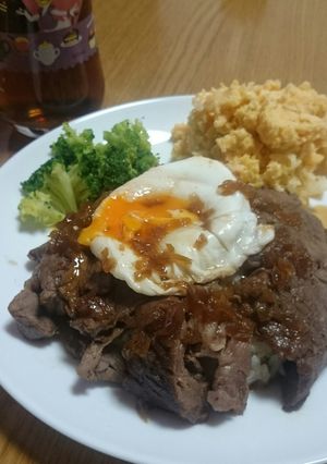 ｶﾞｯﾂﾘ焼き肉丼-レシピのメイン写真