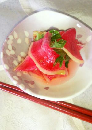 紅芯大根の酢の物~柚子こしょう風味-レシピのメイン写真
