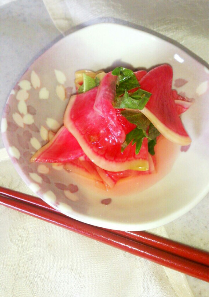 紅芯大根の酢の物～柚子こしょう風味-レシピのメイン写真