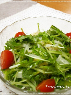 えごま油☆水菜とホタテの和風サラダ-レシピのメイン写真
