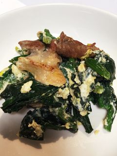 ほうれん草と豚肉の卵炒め-レシピのメイン写真
