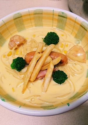 みんな大好きコーンクリームスープパスタ-レシピのメイン写真