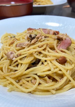 ストック食材のツナ缶＆塩昆布で、パスタ-レシピのメイン写真