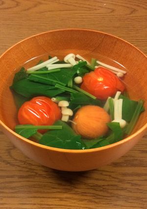 トマトとほうれん草のおすまし-レシピのメイン写真