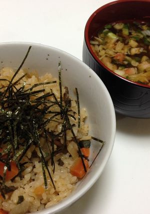 簡単炊き込みゴハン★”けの汁”材料で-レシピのメイン写真
