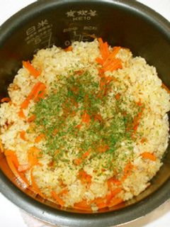 人参炊き込みご飯♪簡単な炊き込みご飯♪-レシピのメイン写真