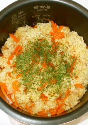 人参炊き込みご飯♪簡単な炊き込みご飯♪-レシピのメイン写真