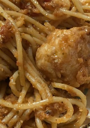 鶏肉トマトソーススパゲッティ-レシピのメイン写真