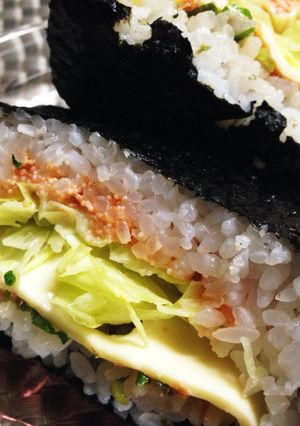 娘ちゃんのお弁当♪明太子色々おにぎらず④-レシピのメイン写真