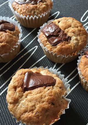 クルミが香ばしい！チョコバナナマフィン-レシピのメイン写真