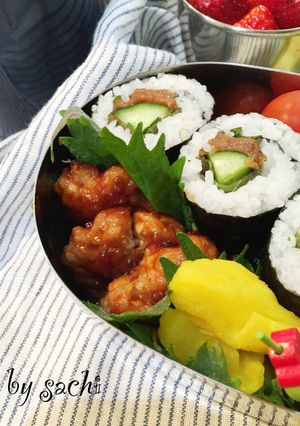 お弁当に！豚こまバーグ☆甘辛ケチャップ味-レシピのメイン写真