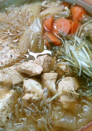 簡単節約！鶏むね肉と白滝もやしの和風鍋！-レシピのメイン写真