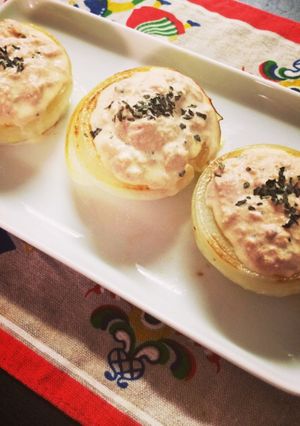 玉ねぎ焼いて ツナマヨのせるだけ-レシピのメイン写真