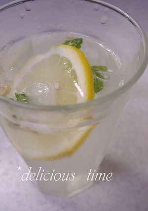 おうちカフェ☆ミント氷でレモンスカッシュ-レシピのメイン写真