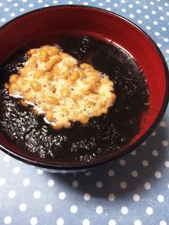 柚子胡椒香る♫海苔と納豆のお味噌汁-レシピのメイン写真