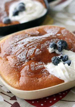 ベイクパンでふわふわスフレパンケーキ-レシピのメイン写真