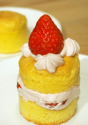 卵1個で30分 本格？プチスポンジケーキ-レシピのメイン写真