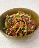 かつおのたたきの香味野菜塩ダレ和え