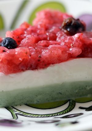 ひな祭りスイーツ　菱餅ムース-レシピのメイン写真