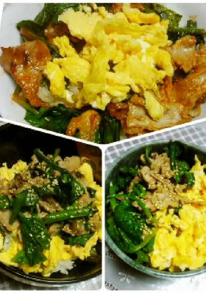 あなたはどの味？簡単♪豚とほうれん草の丼-レシピのメイン写真