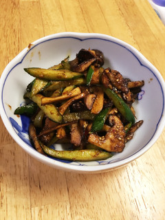 椎茸とキュウリの甘辛味噌炒め-レシピのメイン写真