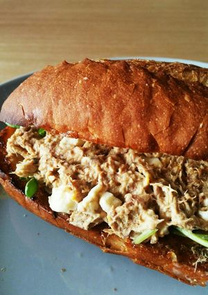 簡単ランチ☆さば味噌缶サンド☆おにぎり可-レシピのメイン写真
