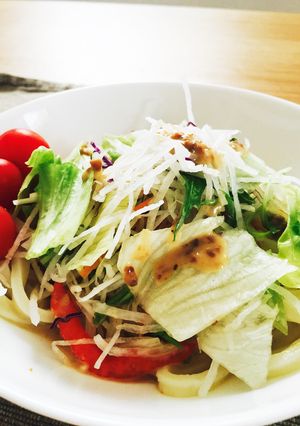 時短☆ランチに☆ゴマだれサラダうどん-レシピのメイン写真