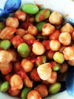 超簡単♡ひよこ豆と枝豆のトマト煮♡-レシピのメイン写真