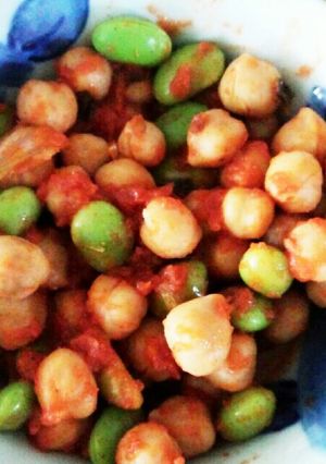 超簡単♡ひよこ豆と枝豆のトマト煮♡-レシピのメイン写真