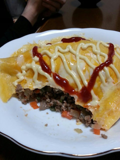 挽き肉のオムレツ-レシピのメイン写真