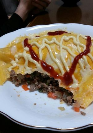挽き肉のオムレツ-レシピのメイン写真