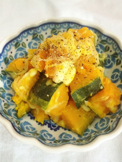 簡単レンジ☆かぼちゃサラダ〜白味噌チーズ-レシピのメイン写真