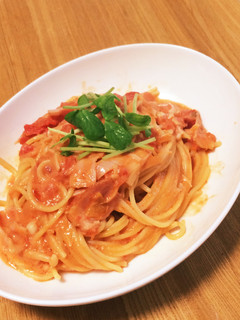 トマトクリームパスタ 柚子胡椒入-レシピのメイン写真