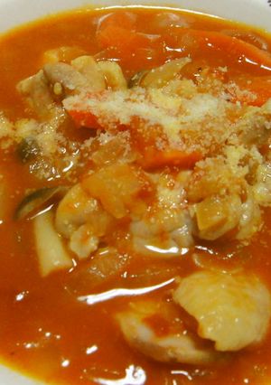 鶏肉のトマトスープちょいクリーム-レシピのメイン写真