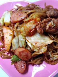 意外な組み合わせ!?キムチ焼きそば!-レシピのメイン写真