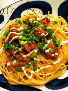 焼き鳥缶で簡単♡照り焼きチキンマヨパスタ-レシピのメイン写真
