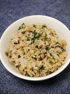 レンジで簡単!春菊のまぜご飯-レシピのメイン写真