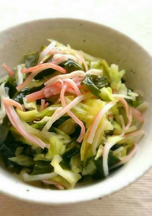 ★キャベツ・わかめ・カニカマの酢の物★-レシピのメイン写真