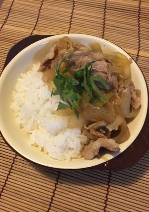 豚肉炒め(青葉のせ丼)-レシピのメイン写真